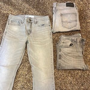 3 pairs of grey jeans